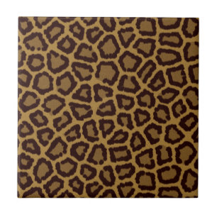Fondo de azulejos con piel de leopardo