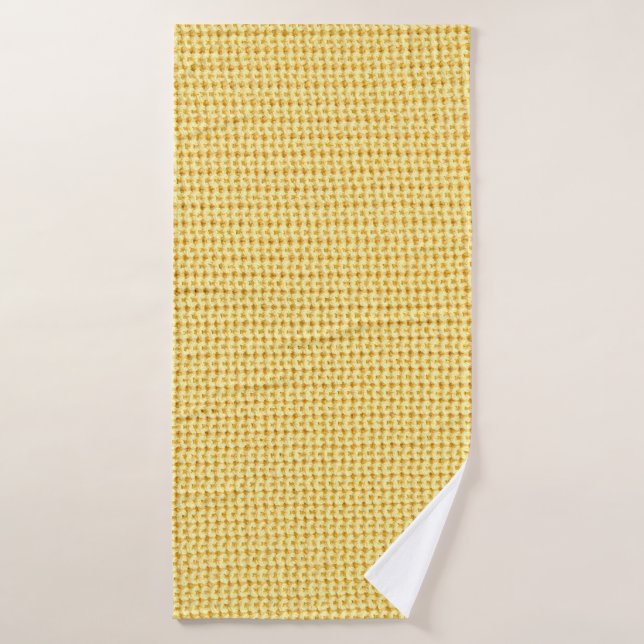 Fondo de crochet de primavera en amarillo. (Toalla de baño)
