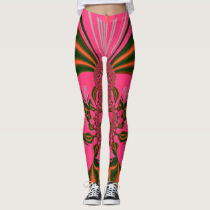 Fondo de diseño morado Mujeres Leggings