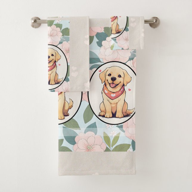 Fondo de flores clásicas Labrador Retriever (In situ)