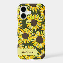 Fondo de girasol flor de verano funda de iPhone Ca