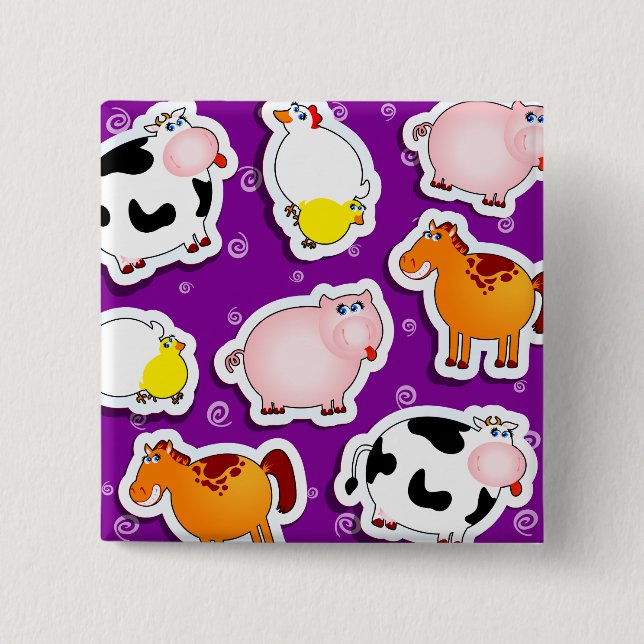 Fondo de granja feliz, botón (Anverso)