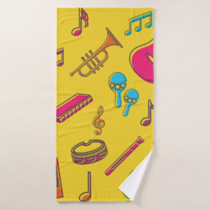 Fondo de instrumentos musicales. notas musicales. 
