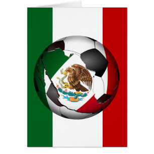 Fondo de la bola de fútbol de México con colores d