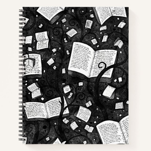 Fondo De Libros En Blanco Y Negro (Anverso)
