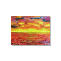 Fondo de lienzo de paisaje al atardecer
