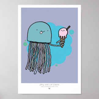 Fondo de lila para impresión de medusas y helados