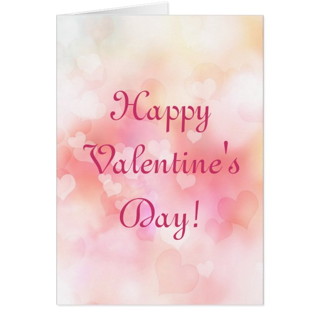 Fondo de los corazones de la tarjeta del día de (Frente)