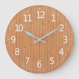 Fondo de madera marrón simple | Reloj de pared