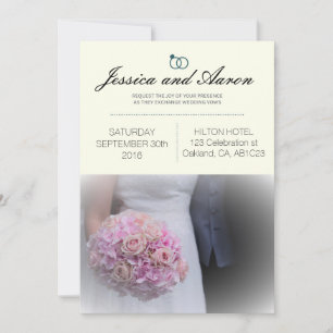 Fondo de marfil de la invitación a la boda clásica