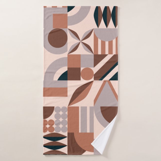 Fondo de mosaico de forma geométrica abstracta col (Toalla de baño)
