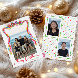 Fondo de Navidad con Confeti Colorido de Acuarela