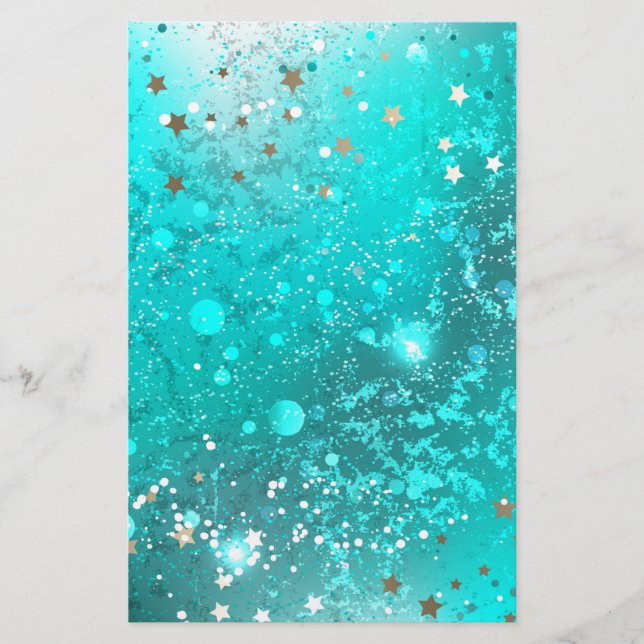 Fondo de papel de aluminio turquesa Mint (Anverso)