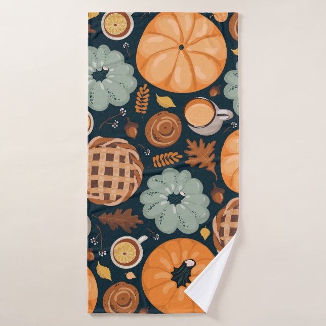 Fondo de patrón de otoño impecable (Toalla de baño)