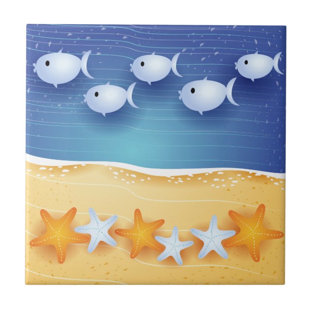 Fondo de playa, azulejos (Frente)