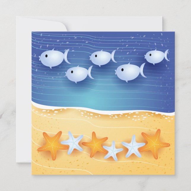 Fondo de playa, invitación (Anverso)