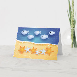 Fondo de playa, tarjeta