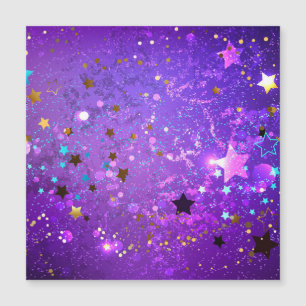 Fondo de Relieve metalizado púrpura con estrellas