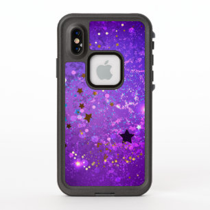 Fondo de Relieve metalizado púrpura con estrellas