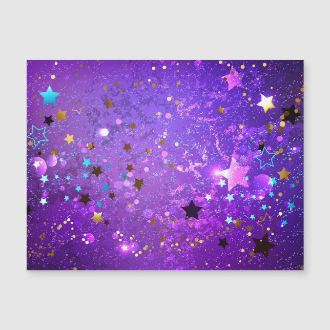 Fondo de Relieve metalizado púrpura con estrellas (Anverso)