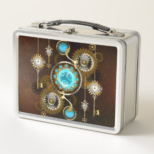 Fondo de roscas de vapor con lentes turquesas