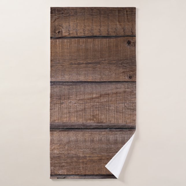 Fondo de tablas de árbol (Toalla de baño)