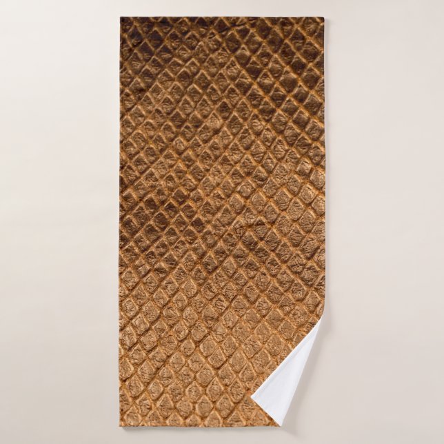 Fondo de textura ondulada cuero de serpiente de br (Toalla de baño)