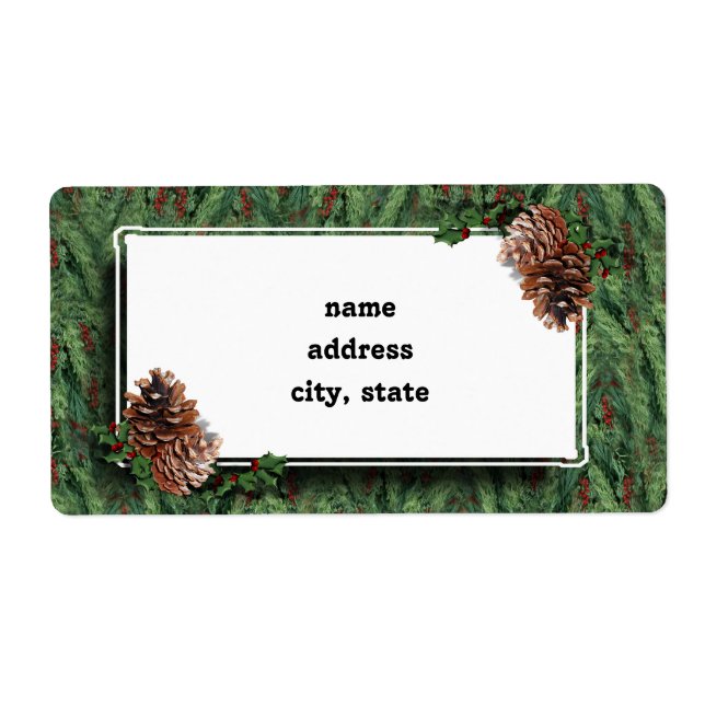 Fondo del árbol de Navidad con etiqueta (Frente)