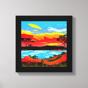 Fondo del desierto abstracto #5 Imprimir lienzo