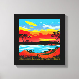 Fondo del desierto abstracto #5 Imprimir lienzo