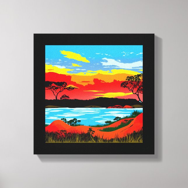 Fondo del desierto abstracto #5 Imprimir lienzo (Anverso)