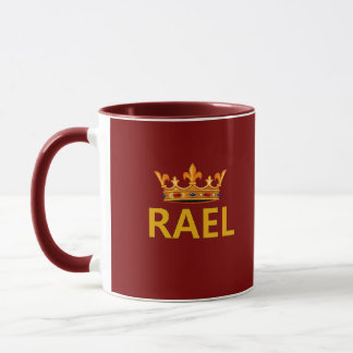 Fondo del marrón de la taza de la corona de RAEL
