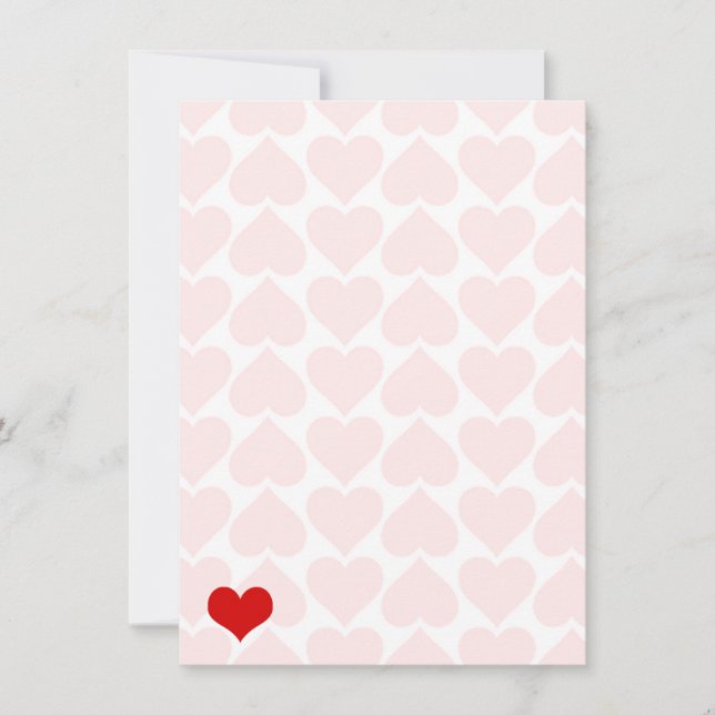 Fondo del patrón de corazón rojo rosado (Anverso)