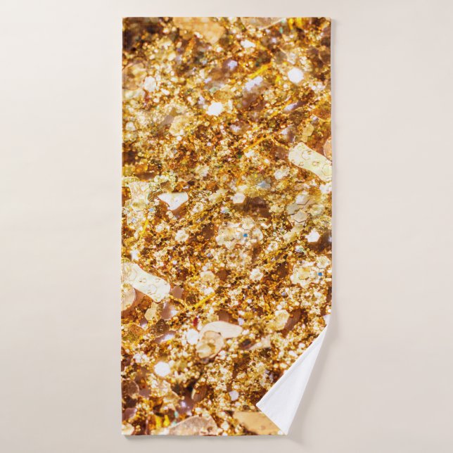 Fondo del purpurina dorado (Toalla de baño)