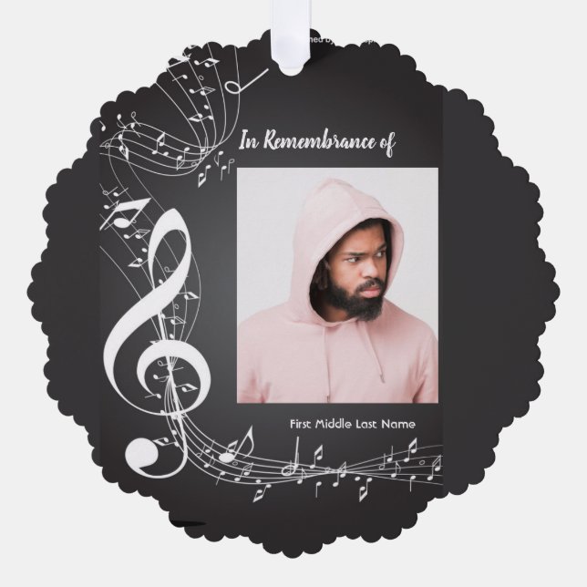 Fondo del servicio de invitaciones a notas musical (Anverso)