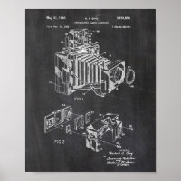 Fondo del tablero de Posters de patentes de cámara