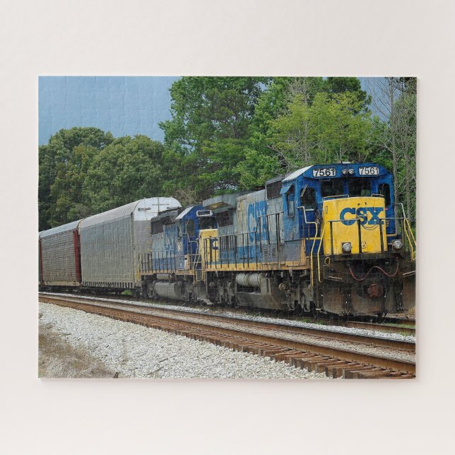 Fondo del tren CSX Diesel Jigsaw Puzzle (Horizontal)