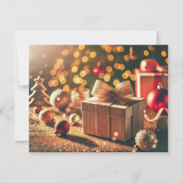Fondo festivo de Navidad con regalos brillantes