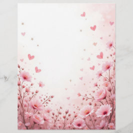 Fondo floral para una carta de papel, para Valenti