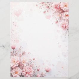 Fondo floral para una carta de papel, para Valenti