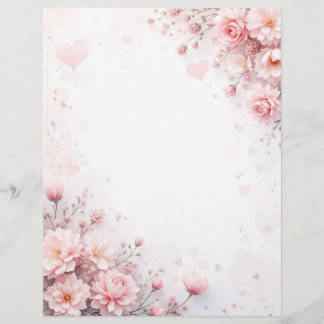 Fondo floral para una carta de papel, para Valenti