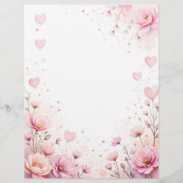 Fondo floral para una carta de papel, para Valenti