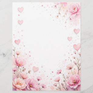 Fondo floral para una carta de papel, para Valenti