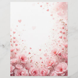 Fondo floral para una carta de papel, para Valenti