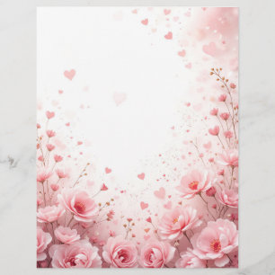 Fondo floral para una carta de papel, para Valenti