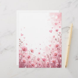 Fondo floral para una carta de papel, para Valenti
