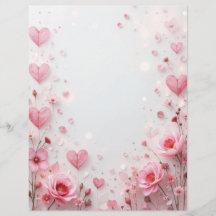 Fondo floral para una carta de papel, para Valenti