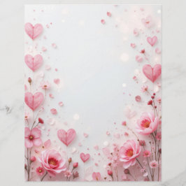 Fondo floral para una carta de papel, para Valenti