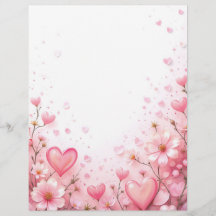Fondo floral para una carta de papel, para Valenti
