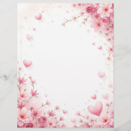 Fondo floral para una carta de papel, para Valenti